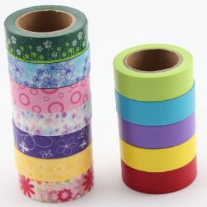 Selectors Washi Tape Set – 12 Beautiful Colored Paper Tape Rolls For Decorating