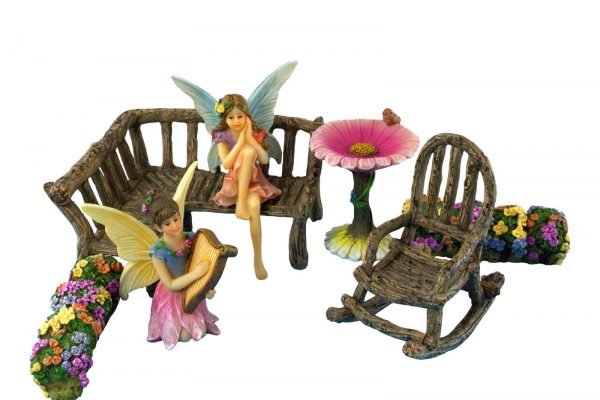 Fairy Garden Furniture and Bird Bath