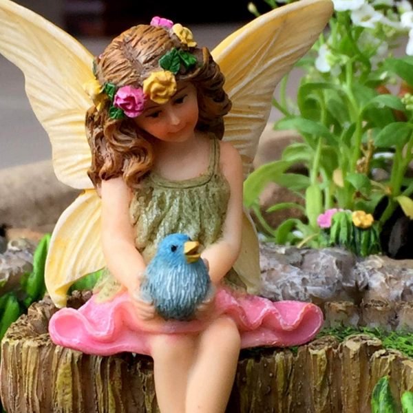 Fairy Vicky Sitting on a Log - Fairy Garden Fairies - Image 3