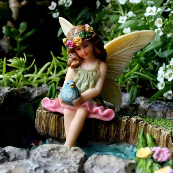 Fairy Vicky Sitting on a Log - Fairy Garden Fairies - Image 5